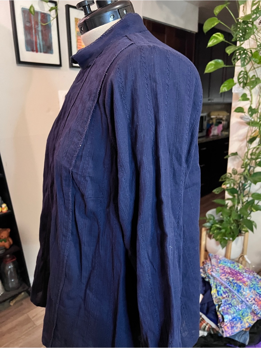 ModCloth Navy Ribbed Tunic Top - Picture 4 of 8